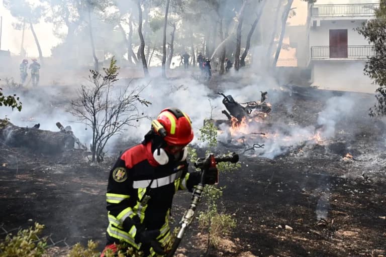 Η πυρκαγιά στα Μέγαρα άφησε πίσω καμένη γη και σπίτια