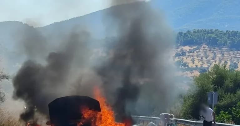 Φωτιά σε αγροτοδασική έκταση στο Παραλίμνιο Σερρών