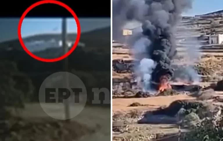 Το βίντεο-σοκ από τη συντριβή ελικοπτέρου στη Σίφνο