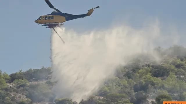 Η Πυροσβεστική επιχειρεί σε φωτιά στα Λευκόγια Δράμας