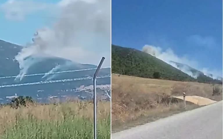 Μεγάλη φωτιά στη Δεσκάτη Γρεβενών με 50 πυροσβέστες