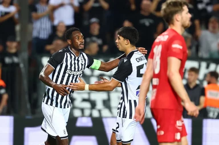 Ο ΠΑΟΚ ισοφάρισε 1-1 τη Μπραν με κεφαλιά του Μπάμπα στην Τούμπα
