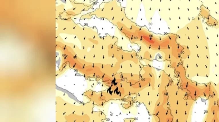 Ισχυροί άνεμοι ταλανίζουν τη μάχη με τη φωτιά στην Αττική