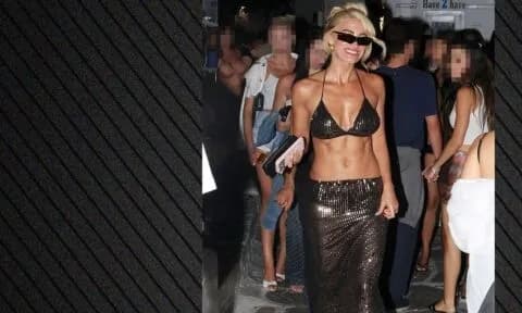 Ιωάννα Τούνη: Full statement look στη Μύκονο με παγιέτες