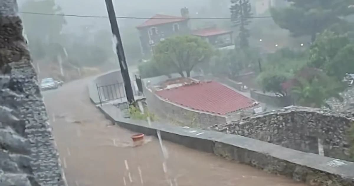 Πλημμύρες στη Μάνη: Τραυματίας γυναίκα από κεραυνό
