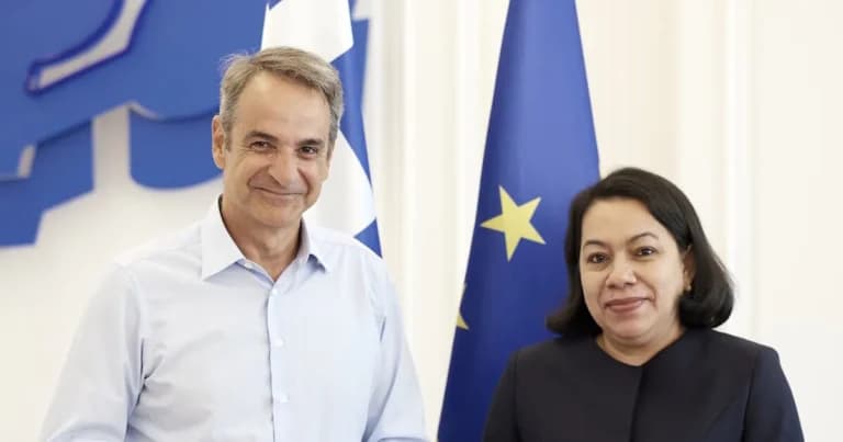 Ο Μητσοτάκης δέχθηκε την υποψήφια για Γενική Γραμματέα ΟΗΕ