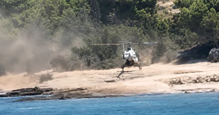 Ελεύθερος ο 39χρονος μετά την προσγείωση ελικοπτέρου στις Σπέτσες