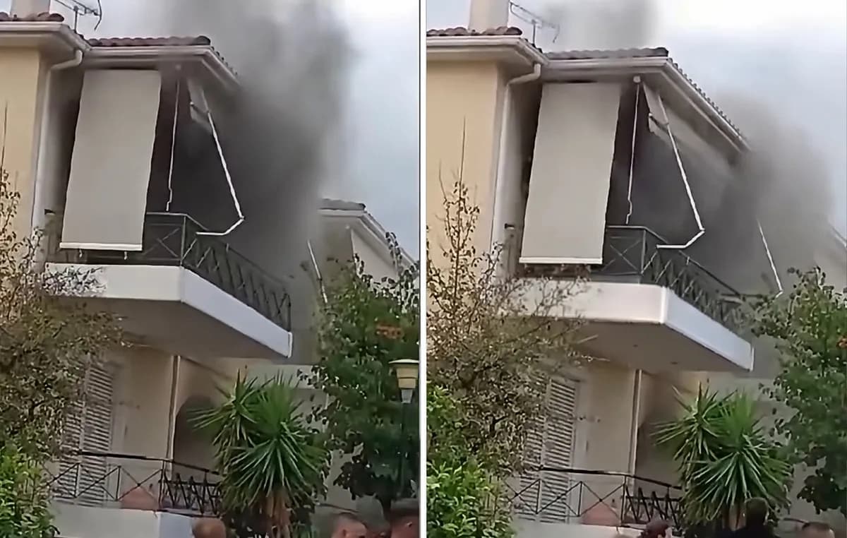 Φωτιά στο Αίγιο: Γυναίκα διασώθηκε από τις φλόγες σπιτιού