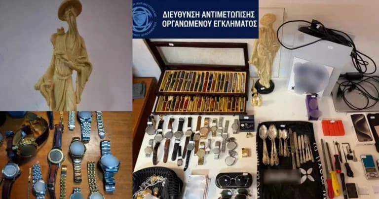 Η αστυνομία εξάρθρωσε σπείρα διαρρηκτών με λεία 179.000€