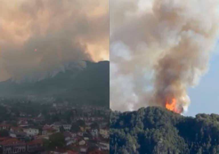 Η φωτιά στην Κόνιτσα εκτός ελέγχου: Κινδυνεύουν σπίτια