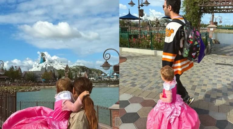 Η Μαίρη Συνατσάκη στη Disneyland με τον Ίαν Στρατή