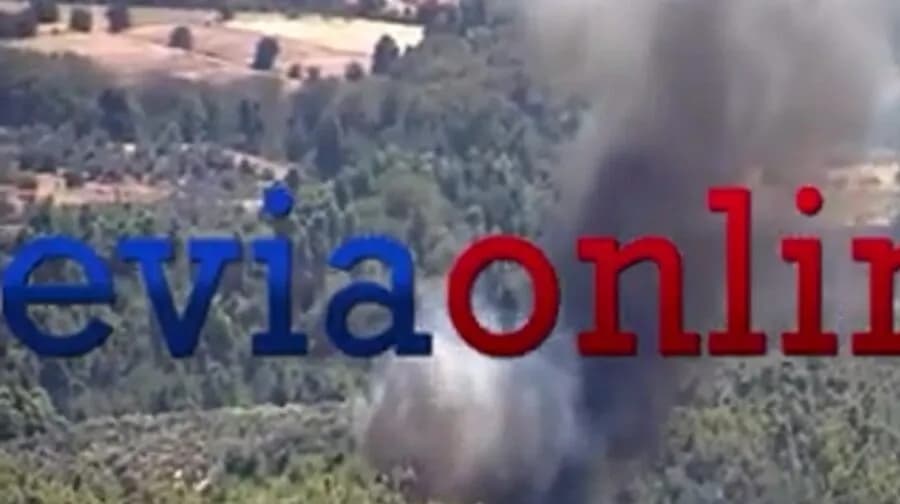 Φωτιά στη Μακρυκάπα Εύβοιας: Μήνυμα του 112