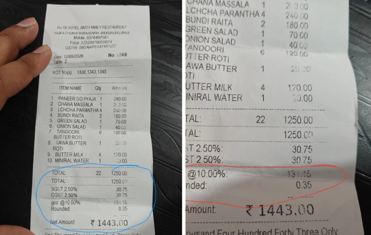 Ρεστοράν σε Ινδία χρέωσε πελάτες με φόρο 10% για ρεύμα