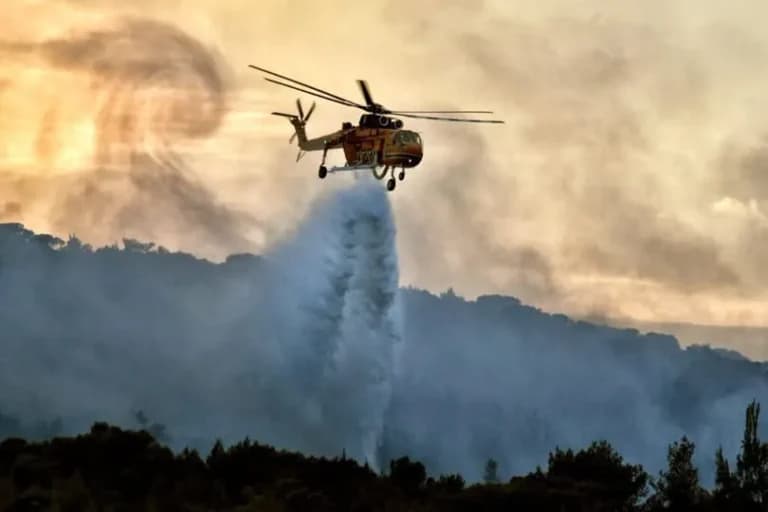 Πυρκαγιά στη Λέσβο: Δύο μέτωπα φωτιάς, ισχυρή κινητοποίηση