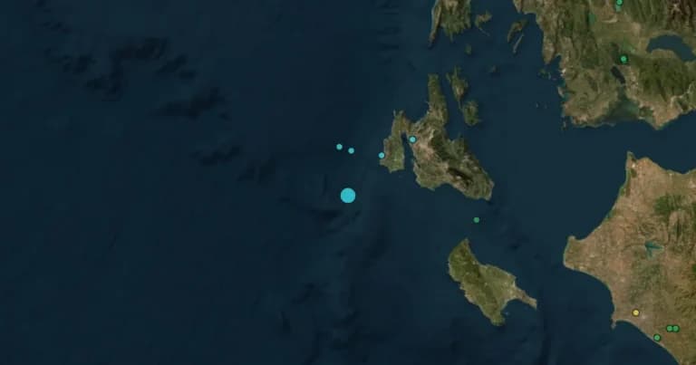 Σεισμός 4,9 Ρίχτερ στην Κεφαλονιά, ανοιχτά του Ληξουρίου