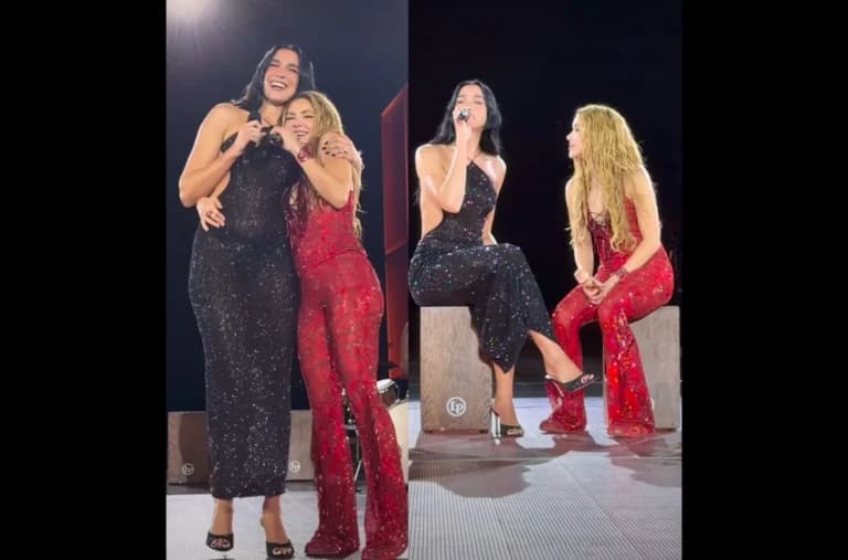 Dua Lipa εμφανίστηκε αιφνιδιαστικά στη συναυλία της Shakira