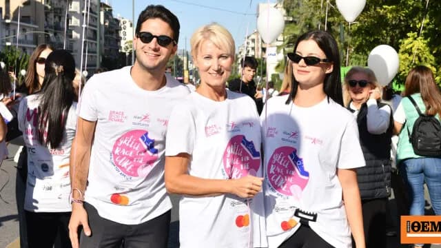 Νατάσα Παζαΐτη: Έτρεξε με τα παιδιά της στο Race for the Cure