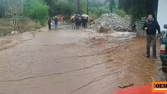 Κακοκαιρία στην Κρήτη: Υπερχείλισε ξανά ο χείμαρρος στα Ζωνιανά