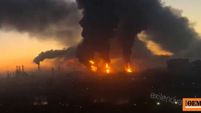 Η Ουκρανία χτύπησε το μεγαλύτερο διυλιστήριο στο Ομσκ της Ρωσίας