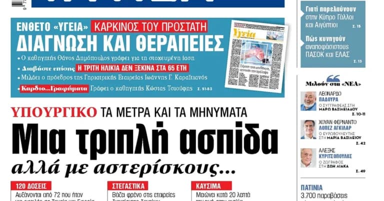 Η Τριπλή Ασπίδα Μέτρων για Δόσεις, Στεγαστικά, Καύσιμα