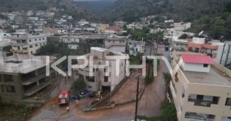 Κακοκαιρία στην Κρήτη: Χάος στα Ζωνιανά με 318mm βροχή