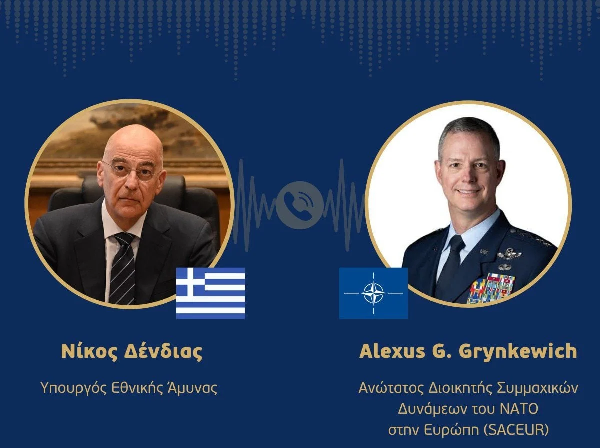 Δένδιας - Γκρίνκεβιτς: Συνομιλία για τον ρόλο της Ελλάδας στο ΝΑΤΟ
