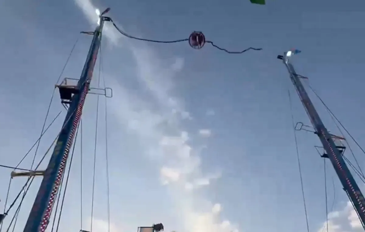 ατύχημα λούνα παρκ Σεβίλλη κάψουλα καλώδιο