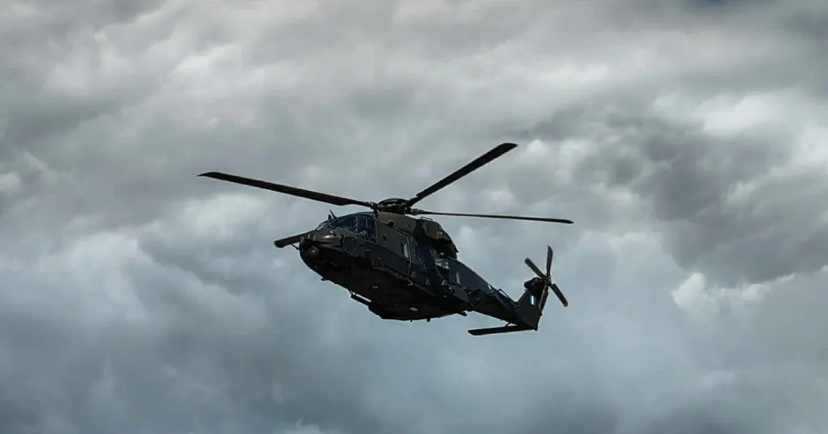 Ελικόπτερο ΑΒ-205 Πολεμικής Αεροπορίας αναγκαστική προσγείωση Κρήτη