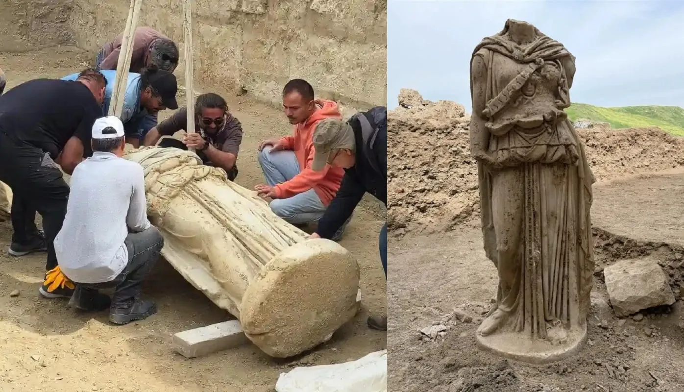 Άγαλμα θεάς Αθηνάς λευκό μάρμαρο αρχαία Λαοδικεία Τουρκία