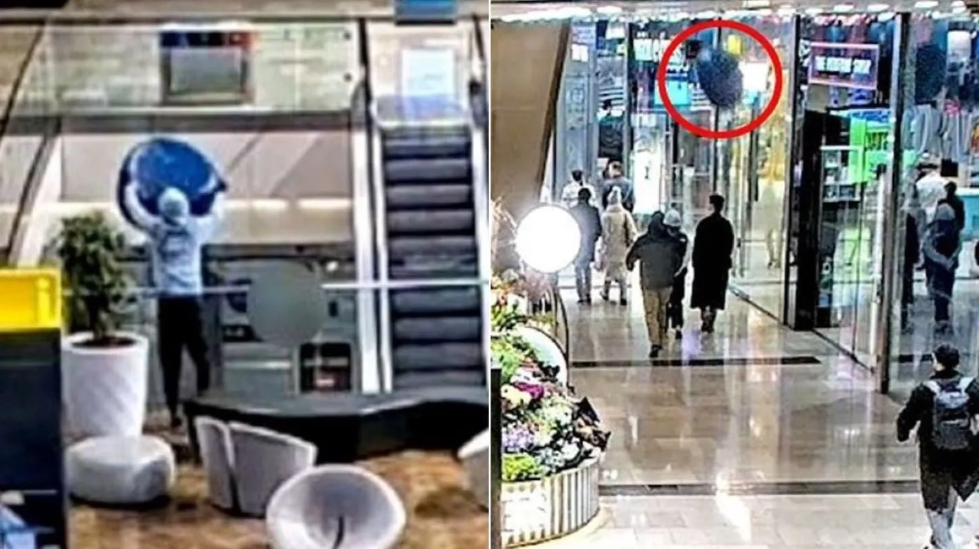 Εμπορικό κέντρο Westfield Stratford Λονδίνο μπαλκόνι περιστατικό