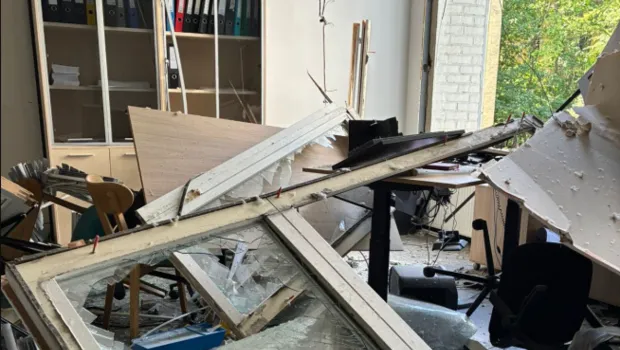 Καταστροφές στο Κίεβο από ρωσικούς βομβαρδισμούς