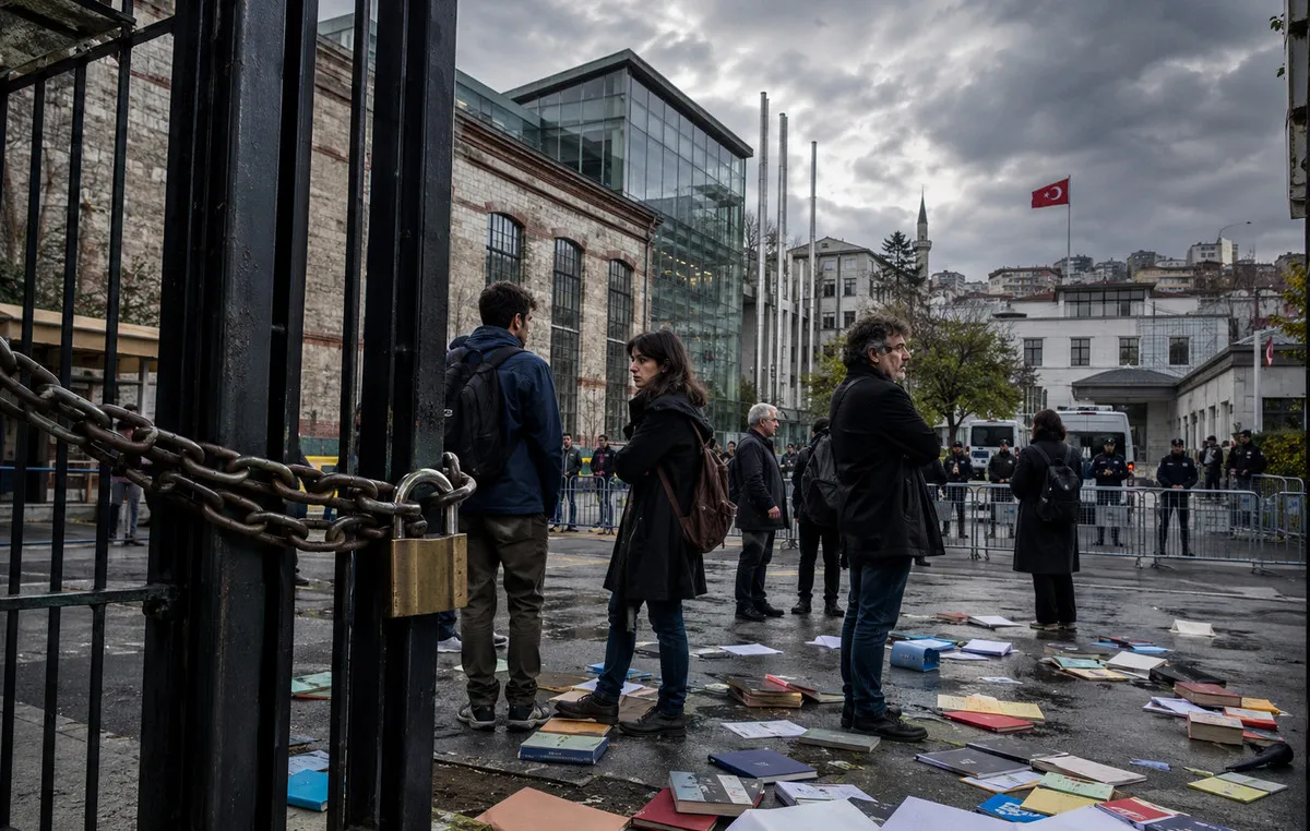 Φοιτητές διαδηλώνουν έξω από Πανεπιστήμιο Μπιλγκί Κωνσταντινούπολη