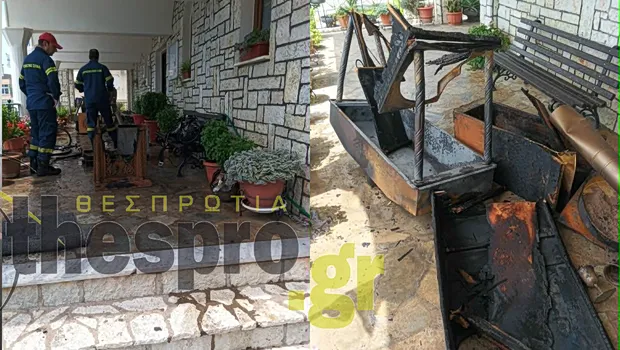 Πυρκαγιά στον Ιερό Ναό Αγίου Σπυρίδωνα Ηγουμενίτσας