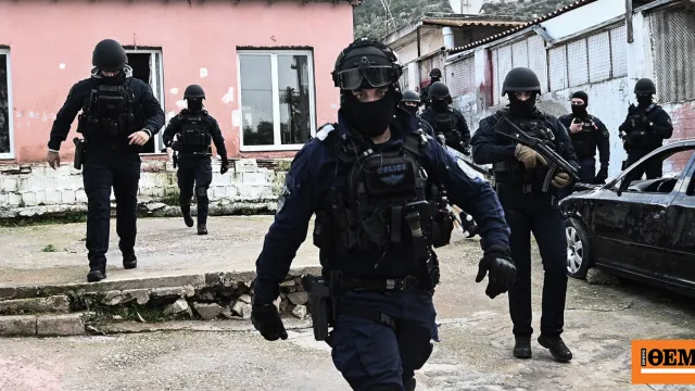 σκηνή ένοπλης συμπλοκής στα Βορίζια Ηρακλείου Κρήτης