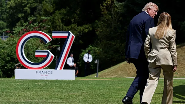 Τραμπ και Μελόνι στη σύνοδο G7 στο Εβιάν