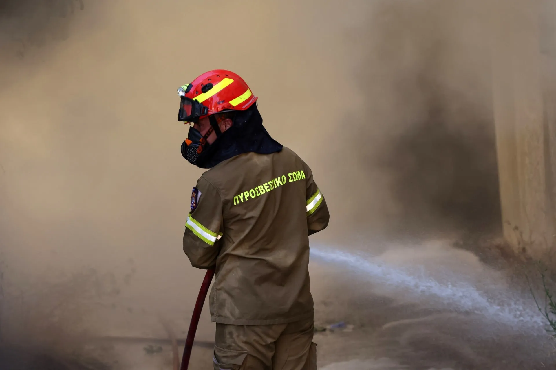 πυροσβέστες επιχειρούν σε πυρκαγιά δασική έκταση Μαμουλάδα Ναυπακτία