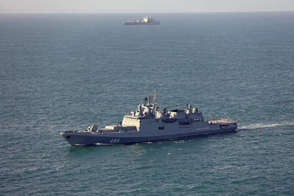 ρωσική φρεγάτα Admiral Grigorovich στη Μάγχη