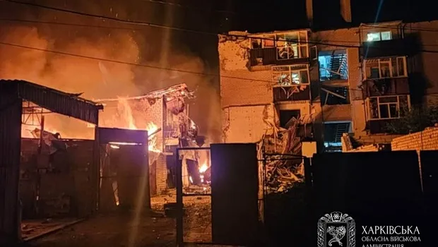 Καπνός από ρωσική επίθεση στο Χαρκόβο Ουκρανία
