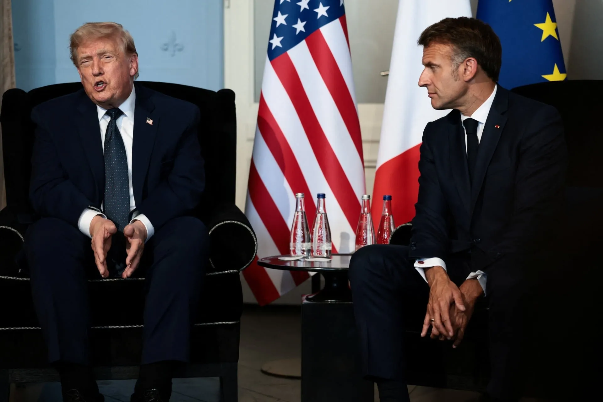 Ντόναλντ Τραμπ και Εμανουέλ Μακρόν στη G7 Εβιάν συμφωνία Ιράν