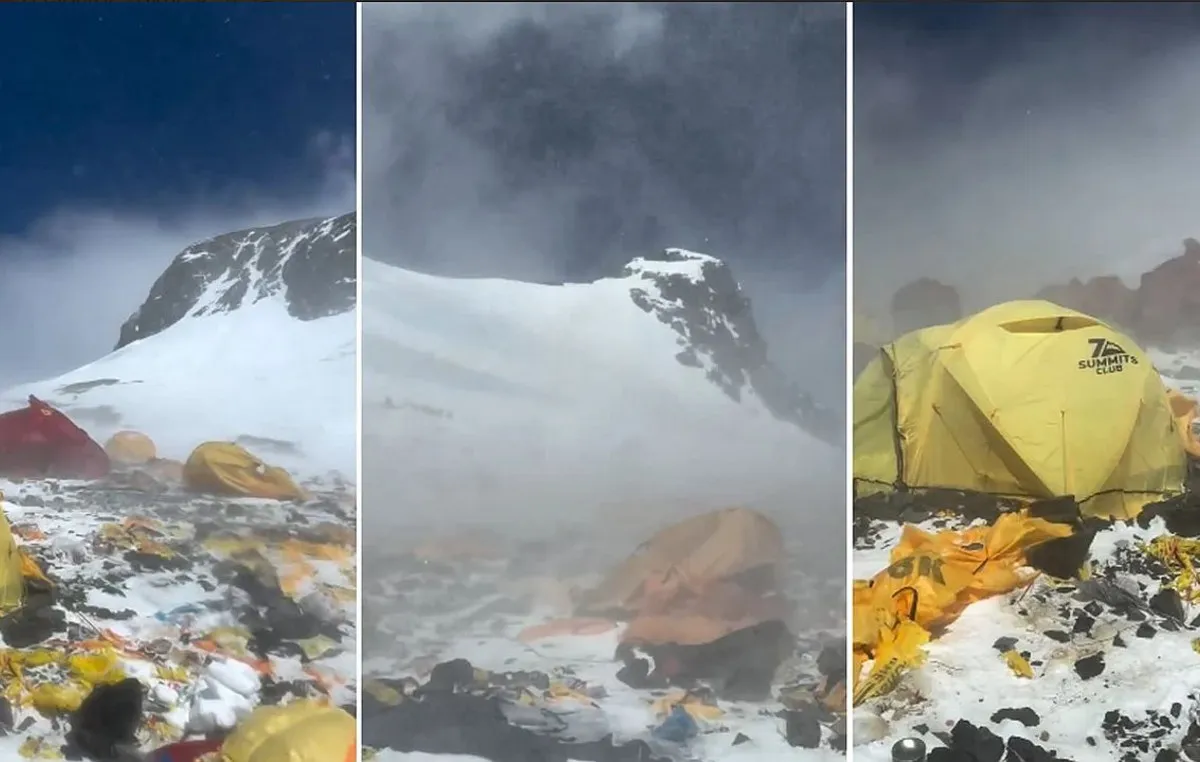 Camp IV Έβερεστ South Col σκουπίδια ορειβατικός εξοπλισμός