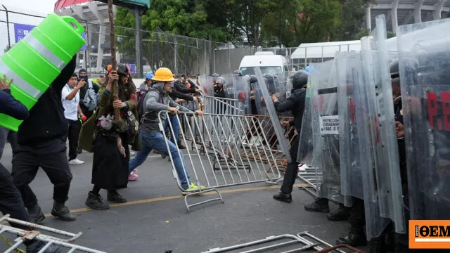 Επεισόδια διαδηλωτών έξω από το Estadio Azteca Μουντιάλ 2026