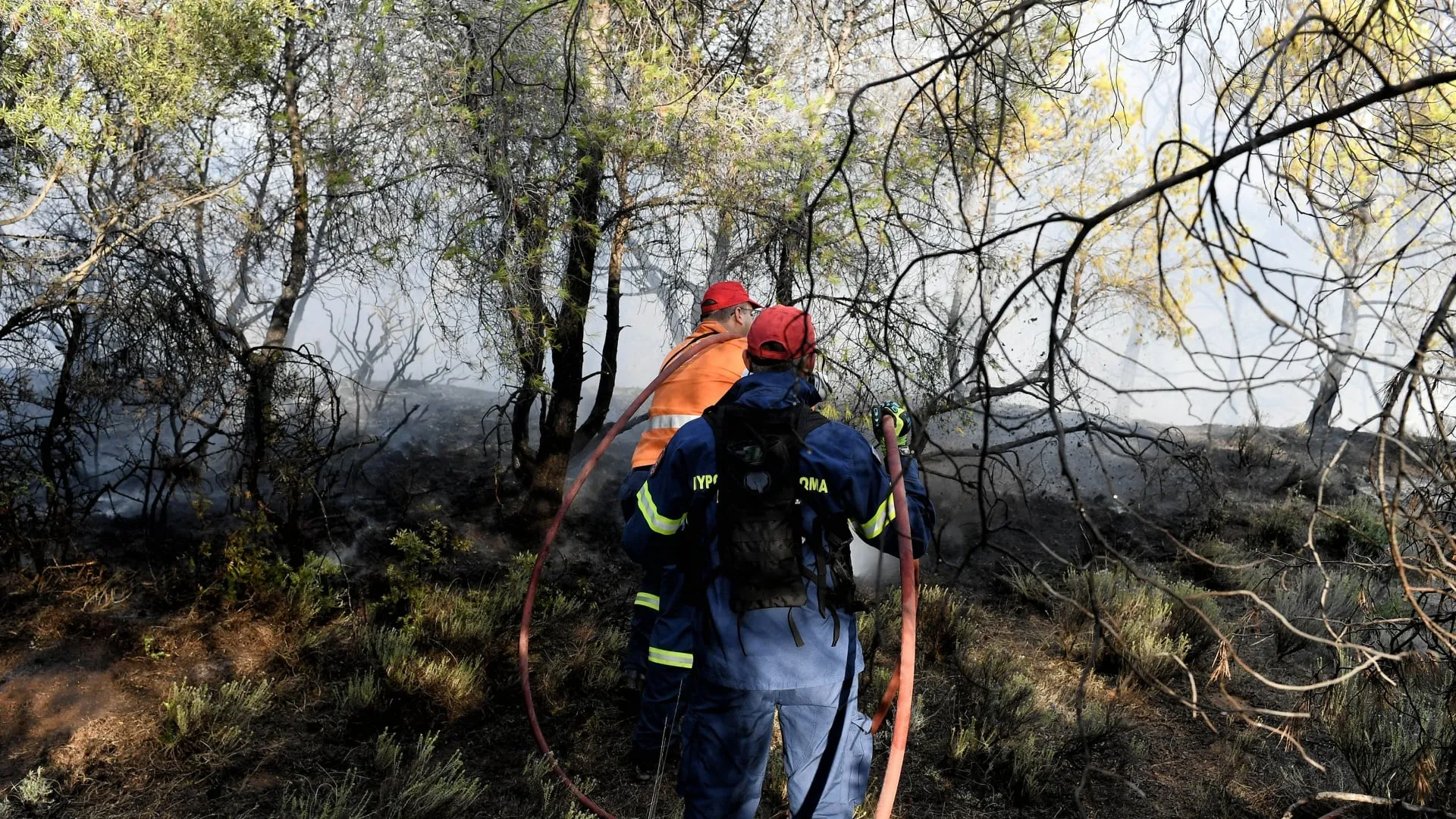 Φωτιά στη Λίμνη Βουλιαγμένης Λουτράκι Κορινθία