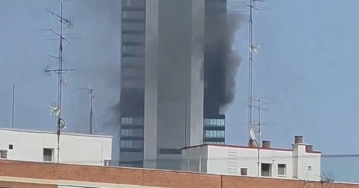 Φωτιά και καπνός στον ουρανοξύστη Torre Moeve Μαδρίτη