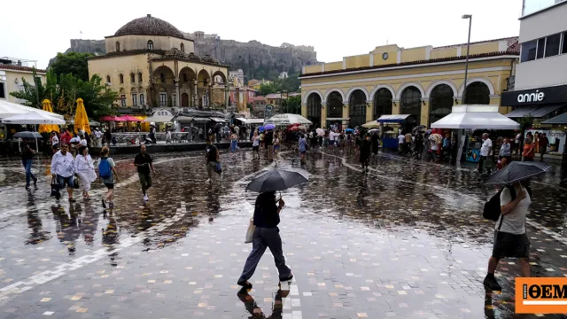 καταιγίδες και κεραυνοί πάνω από βόρεια Ελλάδα