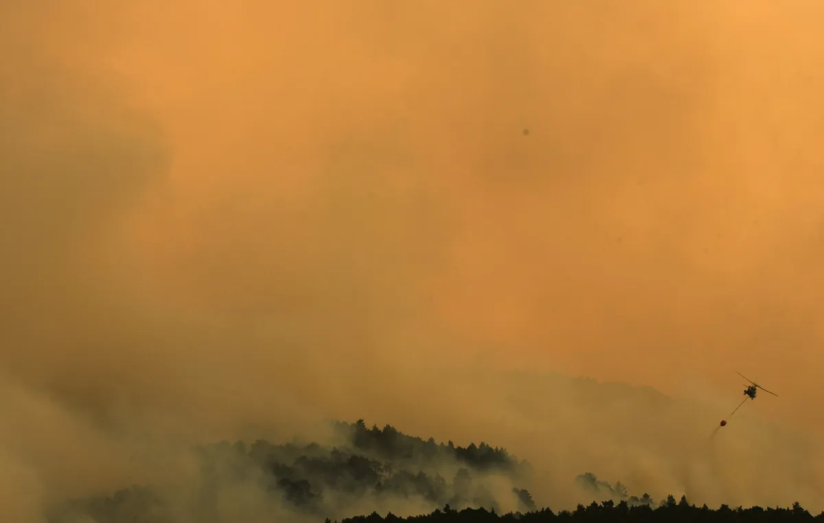 Πυρκαγιά και καπνός κοντά στη Μαδρίτη στην Ισπανία