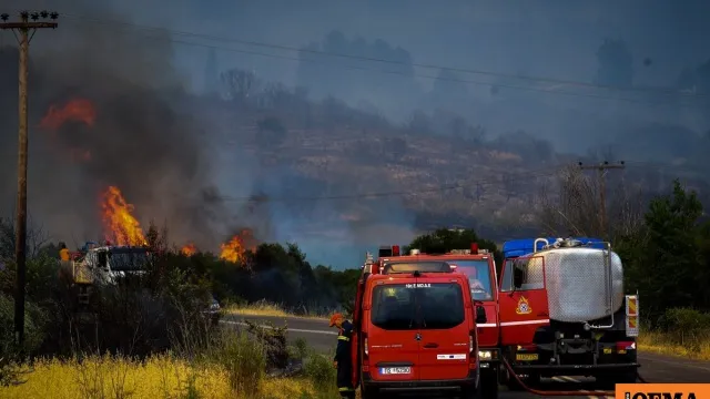 Χάρτης πολύ υψηλού κινδύνου πυρκαγιάς στην Ελλάδα