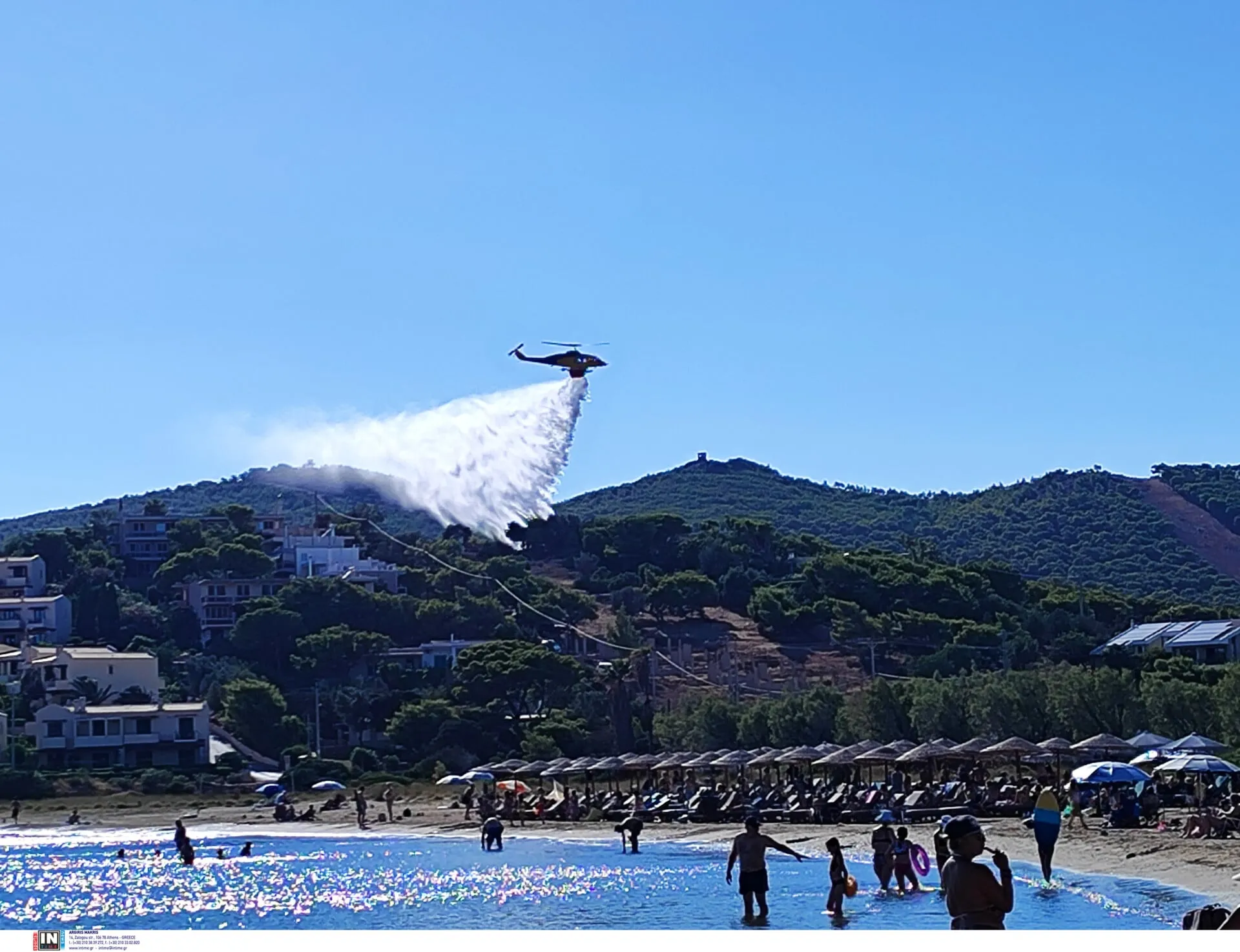Δασική έκταση σε συνθήκες καύσωνα και κινδύνου πυρκαγιάς