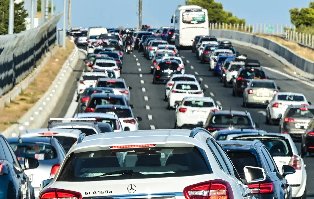 Μποτιλιάρισμα στον Κηφισό λόγω αυξημένης κίνησης στην Αττική