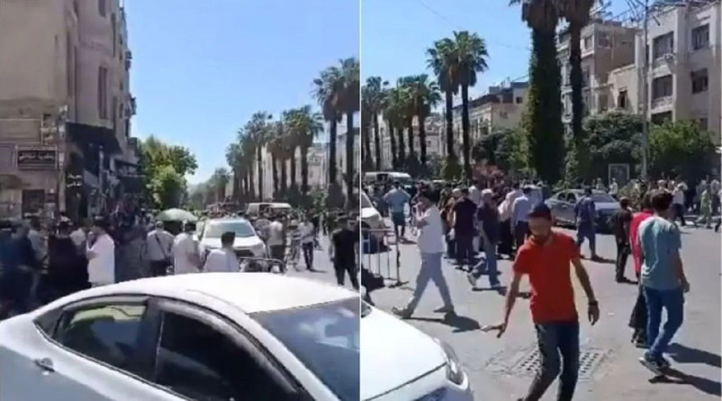 Ασθενοφόρα στο σημείο της έκρηξης στη Δαμασκό