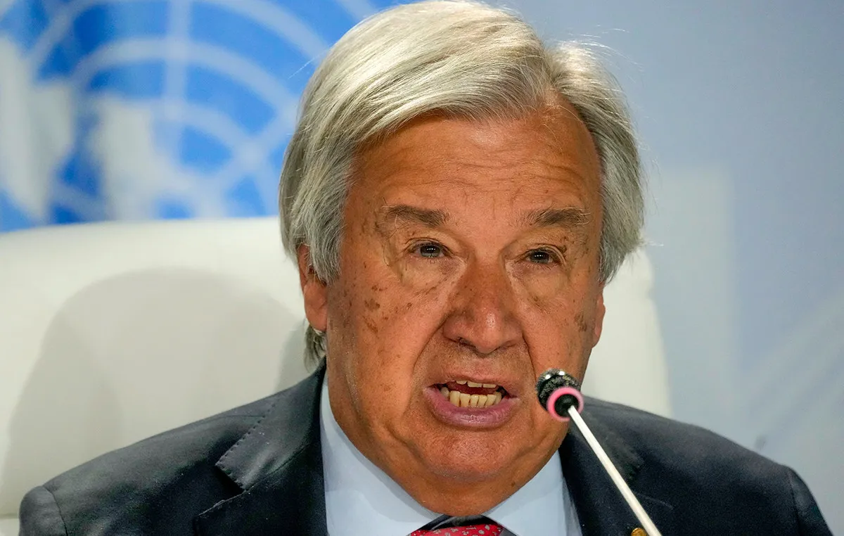 Ο Αντόνιο Γκουτέρες με τον Άχμαντ αλ Σάρα στη Δαμασκό